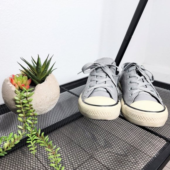 Converse All Star 2012 121986 Gray Leather Unisex Sneakers M-4/W-6 - Picture 2 of 11